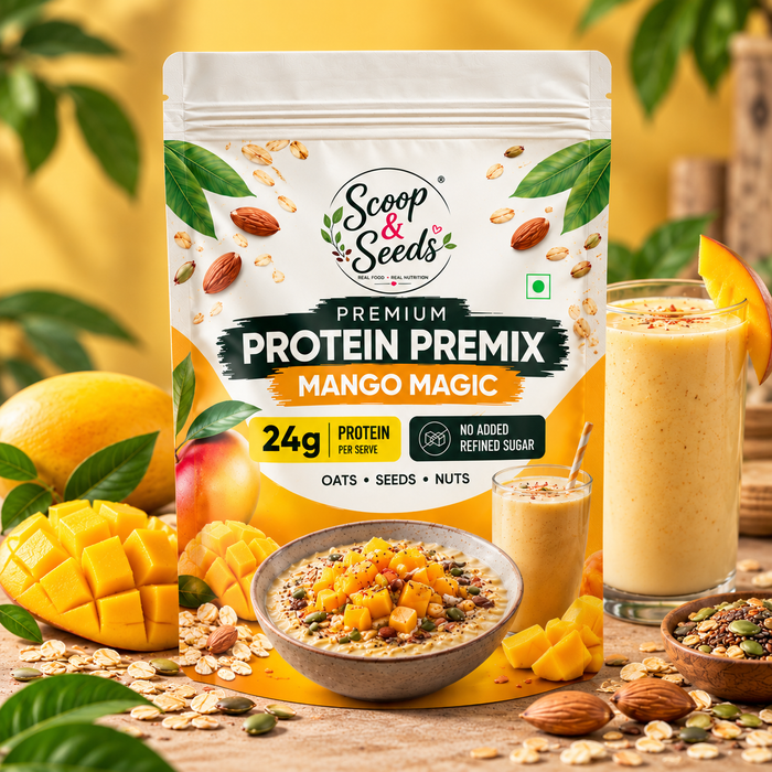 Scoop & Seeds Mango Magic – Premium Protein Premix | 24g Protein