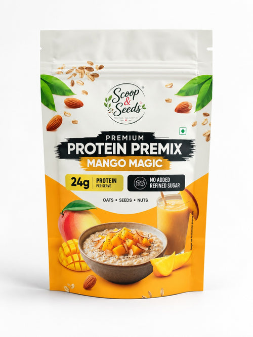 Scoop & Seeds Mango Magic – Premium Protein Premix | 24g Protein