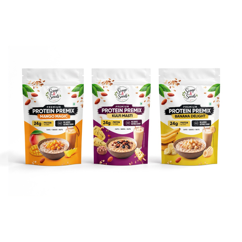 Scoop & Seeds Trio Combo – 3 Flavours | Mango, Banana & Kulfi Masti